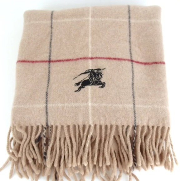 Authentic BURBERRY check pattern large wool wrap - Picture 1 of 8